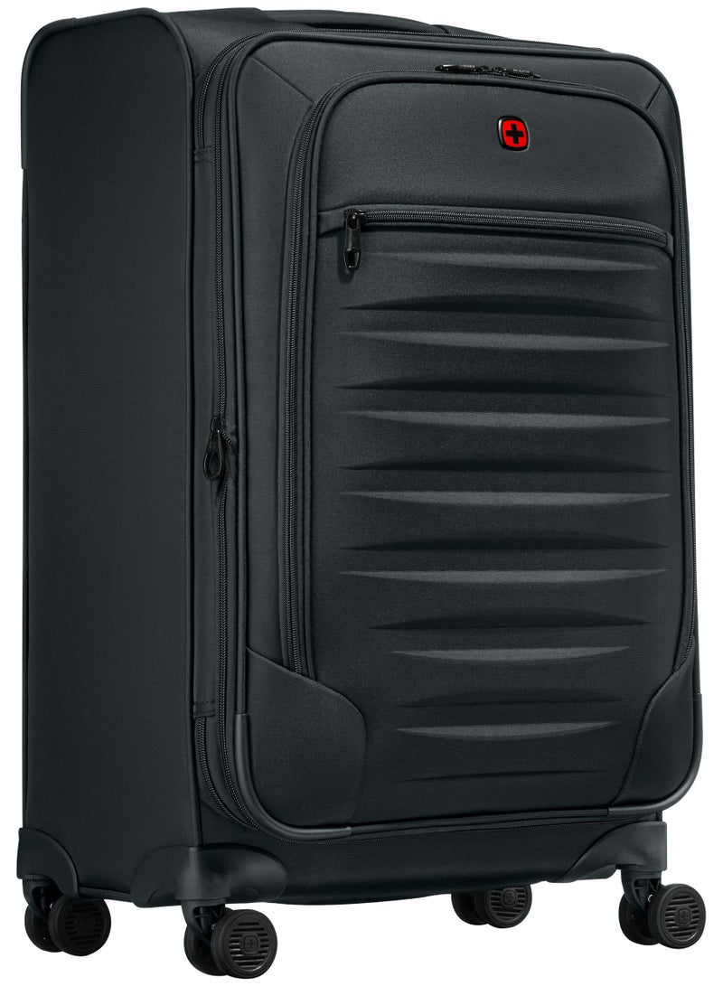 Wenger Checklite II 69 Cm 4-Double Wheeled Expandable Softside Check-In Luggage Trolley - Black - Image 4